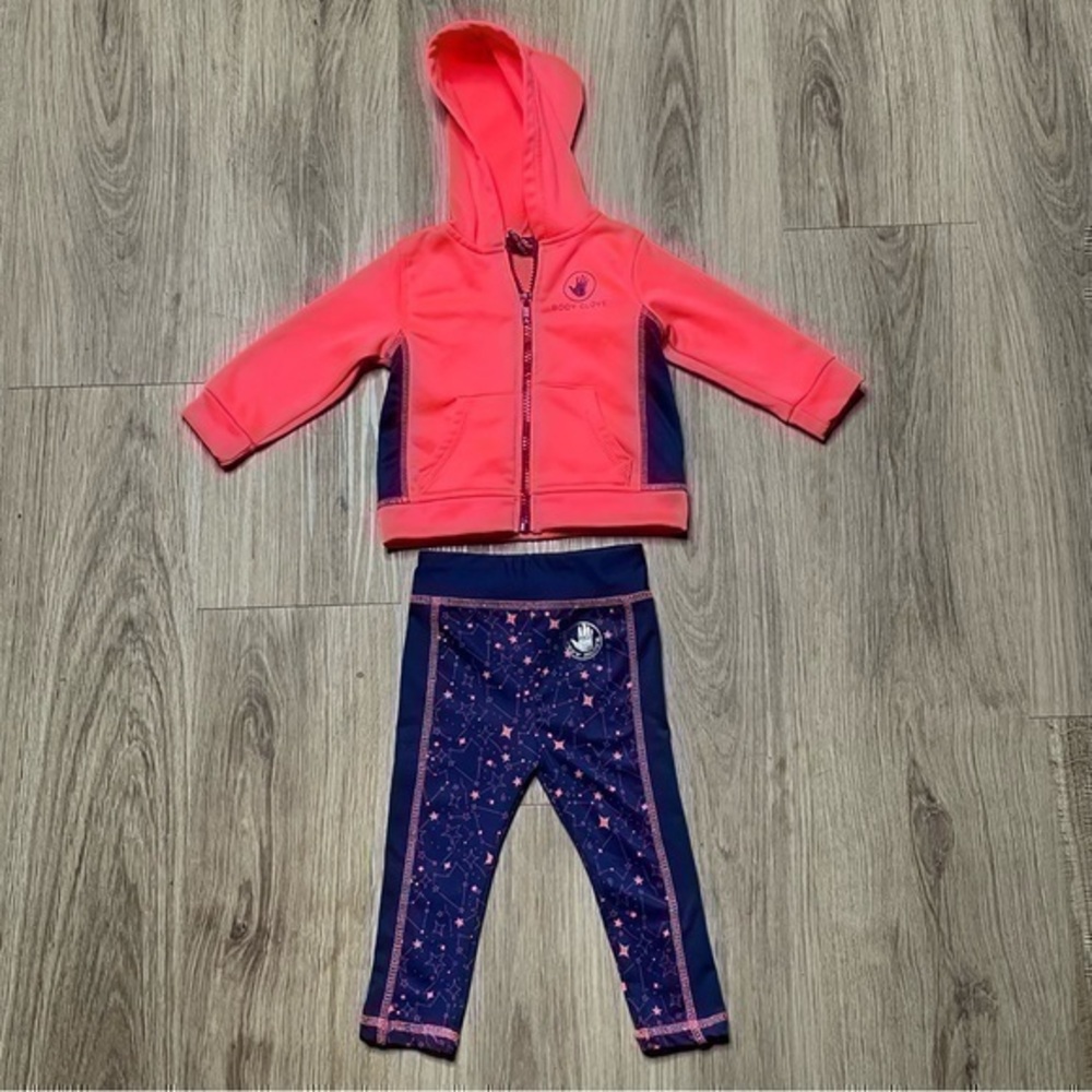 Body Glove Leggings with Hoodie Jacket - 2pcs Matching Set | Baby 12 Months